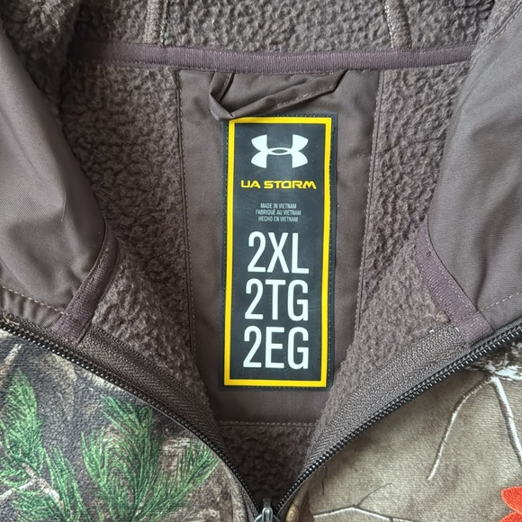 EUC Men’s RARE Under Armour Ayton RealTree Xtra Camouflage Jacket Size XXL - Picture 7 of 13